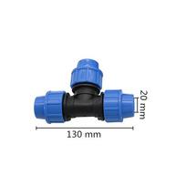 1Pc 20/25/32mm PVC PE 3-Way Reducing Coupling Tap Water Splitter Valve Connector for Garden Farm Irrigation Pipe Hose 1pc