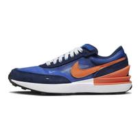 Nike Waffle One Comfortable Sports Cushioning Slip-Resistant Durable Low-Top Lifestyle Shoes Women sneakers Blue Orange DC0481-402 35.5