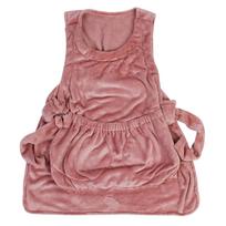 Lovely Shoulder Carry Soft Breathable Pet Apron Indoors Indoors Coral Velvet Apron with Pocket Cute Pink/White rožinė