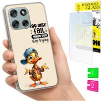 Etui Do Motorola Moto G56 Obudowa Foto Case Plecki Grafika Kaczka + Szkło