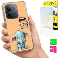 Etui Do Xiaomi Redmi 15C 5G 173Mm / Poco C85 Case Plecki Słonik + Szkło 9H