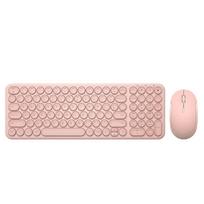 Wireless Keyboard And Mouse Set, Rechargeable Keyboard And Mouse Set, Ultra-Thin Portable, Pink rožinė