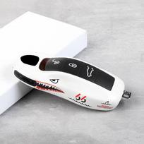 3 Piece White Shark Car Key Protective Case Fob Shell Cover Styling For Porsche Cayenne 911 Panamera Macan Taycan Cayman Boxster