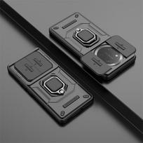 Šarvuotas smūgiams atsparus dėklas Honor Magic 8 Lite Magic8 X9d Apsauginis dangtelis su žiedu Stovu Laikikliu Coque Fundas Capa HONOR X9D juoda