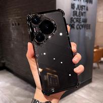 Plating Lens Protection Film Phone Case For Pura 80 Pro Plus 80 Ultra 80 Pro+ Four Corners Anti-shock Protection Cover Bumper For Pura 80 juoda