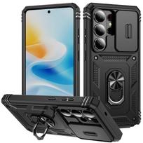 Telefono dėklas Samsung Galaxy S26 Ultra S25 FE S22 S23 Plus S24 Ultra A17 A56 A36 A16 A55 A35 A15 A26 Žiedas Laikiklis Šarvuoti Dėklai Galaxy S25 FE juoda