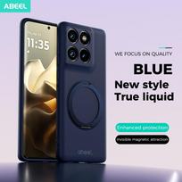 For Motorola Moto Edge 60 60 Fusion Case Liquid Silicone TPU Magnetic Bracket Protect back Cover For Edge 60s 60Pro Shell Bumper Motorola Edge 60 Fusion tamsiai mėlyna spalva