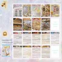 18Sheets/Book Cute Mini Desserts Cut Film Sticker Book Creative Handbook Diy Scrapbook Book Phone Decoration Collage Stationery A1