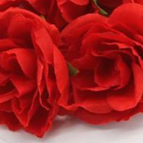 50pcs Silk Cloth Bulk Silk Flower Accessory Rose DIY Craft Fake Rose  Party Arrangement raudona