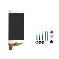 Ecran LCD - Sony - Xperia Z3 Compact - Blanc - Assemblé sans châssis - Remplacement balta