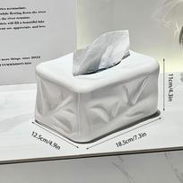 Kūrybinga nosinių dėžutė, servetėlių dėžutė, ištraukiamas servetėlių dozatorius, servetėlių laikiklis, lengvo prabangos stiliaus, namų ir kambario dekoracija balta