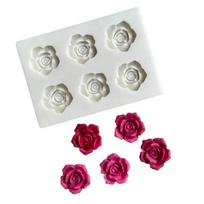 1PC Rose silicone mold clay plaster resin craft mold DIY chocolate pudding jelly fondant mold  baking tools