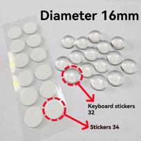Long Nails Suitable Keyboard Stickers with Raised Pad Magnified Letter Typing Protective Cover for Glass Keyboards Accessories