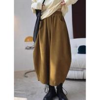 Women's Vintage Loose-Fit Carrot Pants for Spring/Fall Wide-Leg Harem Pants Solid-Color Casual Bell-Bottom Pants M