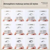 12/24Pcs False Eyelash Trial Card Try On Effect Exhibit Lashes Style Display Board Eyelash Extension Supplies Fake Lash Holder A