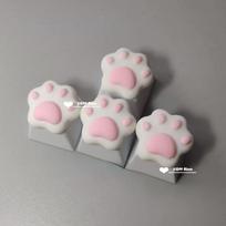 4pcs/set Lovely Cat Claw Key Cap Personality Cat Paw Keycaps for Mechanical Keyboard R4 Arrow Keys Pink Cute DIY Keycaps