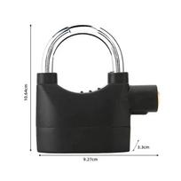 Portable Waterproof Siren Alarm Padlock 110dB Heavy Duty Alloy Alarm Lock Rust Proof High Security Bicycle Lock Fence
