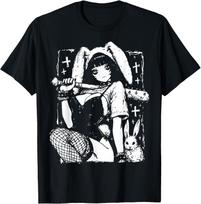 Creepy Horror Bunny Anime Manga Alt Kawaii Harajuku T-Shirt S
