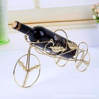 European Spring Tricycle Wine Rack - Bronze/Gold Fashionable Red Wine Holder W006. auksas