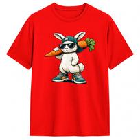 Funny Easter Bunny with Carrot Rabbit T Shirts for Men 100 Cotton Funny TShirt O Neck  Tees Short Sleeve Clothes Summer S