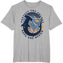 Protect Shark Save The Ocean Save Animals Retro Gift t shirt Vintage Graphic Tee 100 cotton clothes All size Tops Short Sleeve S