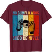 No Cumplo Años Subo De Nivel Divertido Cumpleaños Camiseta Tshirt Short Sleeve 100 Cotton Shift S