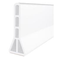 ABKS-Shower Water Splash Guard 4  59 In Fold High For Curbless Shower Threshold Barrier Water Dam balta