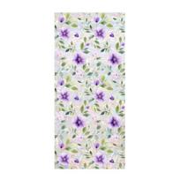 Stained Glass Window Film Rainbow Flowers Decorative Glass Decals Sun Blocking Removable Static H