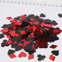 15g/bag Casino Las Vegas Poker Theme Sequin Confetti Table Scatter for Adults Boy Birthday Wedding Game Night Party Decoration raudona
