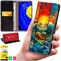 Etui Typu Portfel Do Motorola Edge 70 - Pokrowiec Bluemoon Nadruk + Szkło 9H