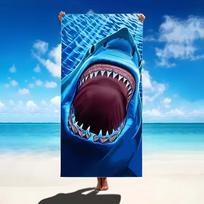 Shark-Inspired Beach Towel: Dive into Adventure on the Sand! Suitable for towels, bath towels, beach towels 35x75cm&1pc