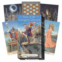 10,3*6 cm Tarot of the Longest Dream 78 vnt kortelės su vadovu pradedantiesiems Oranžinis paauksuotais kraštais