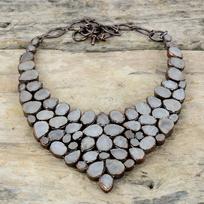Iron Meteorites Rough Necklace Electroformed Copper Necklace Adjustable Chain Necklace Handmade Jewelry Gemstone Necklace Anniversary Gift gray