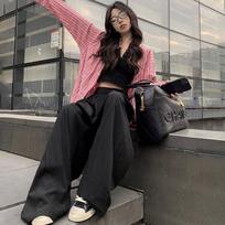 Bingsi Yamamoto Pants for Women Summer Trousers Wide-leg Pants Draped Lazy Casual Pants for Women M