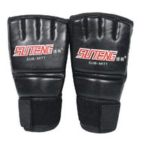 MMA Muay Thai Training Punching Bag Mitts  Boxing Gloves One Size juoda