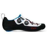 Fizik R1 TRANSIRO Triatlono Batai su Megzta Viršutine Dalimi Juodi/Balti 39.0