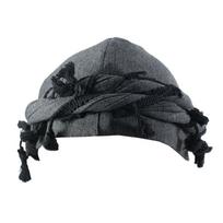 Vyriška pintų skrybėlių turbanų durag bangų kepuraitė su pamušalu halo vyrams moterims galvos apdangalai kepuraitė su kutu elastinė iš anksto surišta bangų pynimo kepuraitė gray