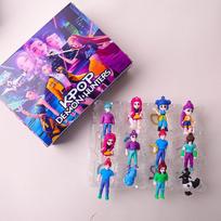 Korean Witch Girl Group Collectible PVC Blind Box Poke Hole Surprise Toy for Kids Party and Fun Games devil hunter