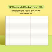50sheets Simplicity A3 A3 Notebook Mind Map Planning Tearable Notepad Students Writing Draft Paper Student balta