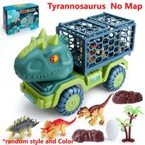 Dideli dinozaurų sunkvežimių žaislai vaikams Juros periodo Tyrannosaurus Rex transportavimo sunkvežimis su dinozaurų figūrėlėmis ir kiaušiniais berniukams ir mergaitėms