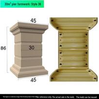 Outdoor Cement Roman Column Base Mold