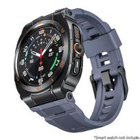 Silikoninis sportinis dirželis+Metalinis dėklas, skirtas Samsung Galaxy Watch Ultra 2025 47mm Apyrankė Correa, skirta Galaxy Watch 7Ultra 47 Priedai Galaxy Ultra 2025 black