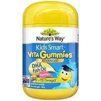 Nature's Way Kids DHA Omega-3 Fish Oil Gummies, Lemon (60 Count)