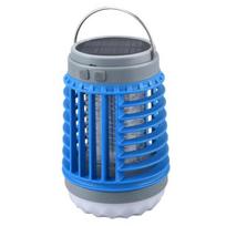 Nešiojama uodų naikinimo lempa USB įkraunama saulės šviesos diodų elektros smūgio gaudyklė Tylus uodų repelentas su pakabinama rankena namų sodo stovyklavimui 1pc mėlyna