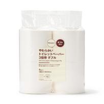 MUJI Soft Toilet Triple Double 4 Rolls 80m per roll 84890994 Paper, Roll, Ply, /