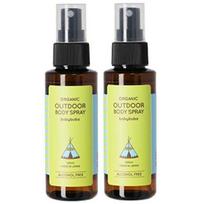 babybuba Outdoor Body Spray 250ml Organic Body Baby Skincare Made in Japan x 100ml [Baby Spray] Alcohol-Free (Large) 3-Pack (2 bottles)