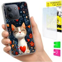 Etui Do Xiaomi Redmi 15C 5G 173Mm / Poco C85 Case Plecki Kotek + Szkło 9H