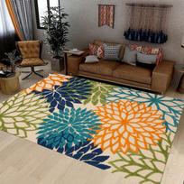 Lauko kilimas skalbiamas terasos kilimas tropinis botaninis gėlių veliūras vandeniui atsparus lauko kilimas neslystantis deniui, kiemui 40x60cm