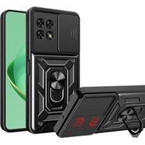 Karinis šarvuotas dėklas T-Mobile Revvl 7 Pro 5G T Phone 2 Pro 5G telefonams Dangtelis Žiedo apsauga Objektyvui Laikiklis Stovas Coque Fundas For Revvl 7 Pro 5G juoda