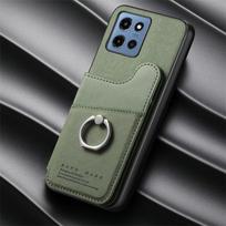Piniginė Dvigubo Mygtuko Magnetas Oda Kortelės Dangtelis Motorola Moto Edge 60s Pro 70 Fusion 60 Stylus 50 Fusion 70 Signature dėklas Moto Edge 40 žalia